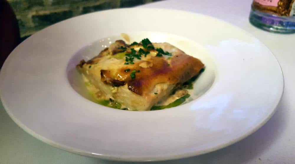 Bodega de los Secretos - Bacalao confitado, gratinado con allioli de pera y mascavado